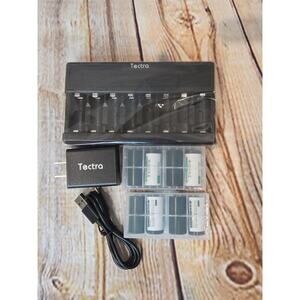 Tectra 4 Pack Lithium Batteries and Charger 750mAh 3.7V